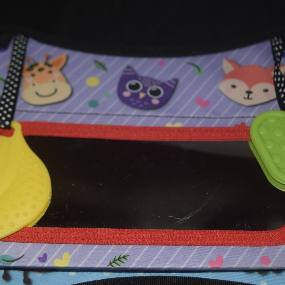 Tummy Time Floor Mirror with Silicone Teethers – Sensory Discovery Toy